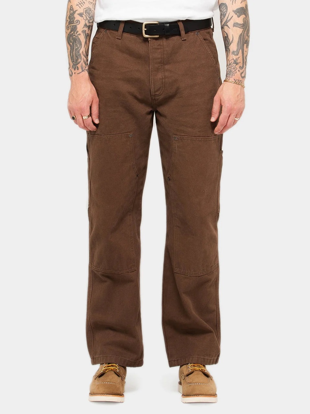 P&Co - Men’s Albion Straight Fit Carpenter Pants - size 32 - Brown
